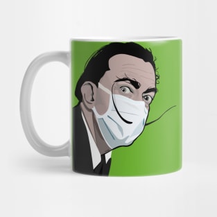 Dali with a mask (green) Mug